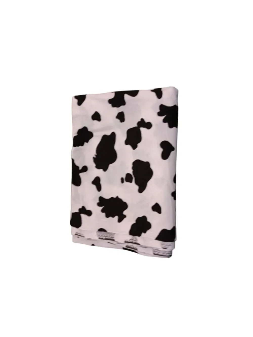 Fleece Sewing Fabric Black White Cow Spots for Costume  2-3/8 yd x 60